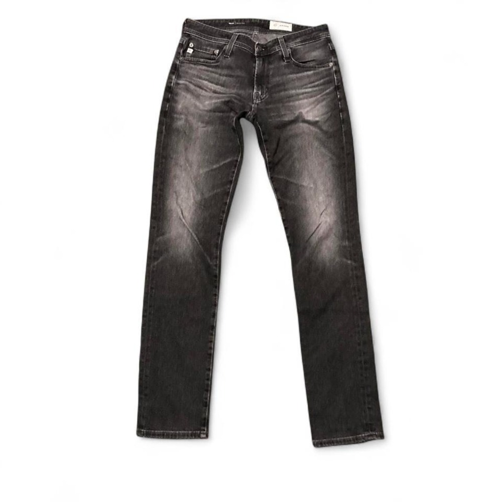 Adriano Goldschmied tellis modern slim black jeans stretch whiskering 29x33